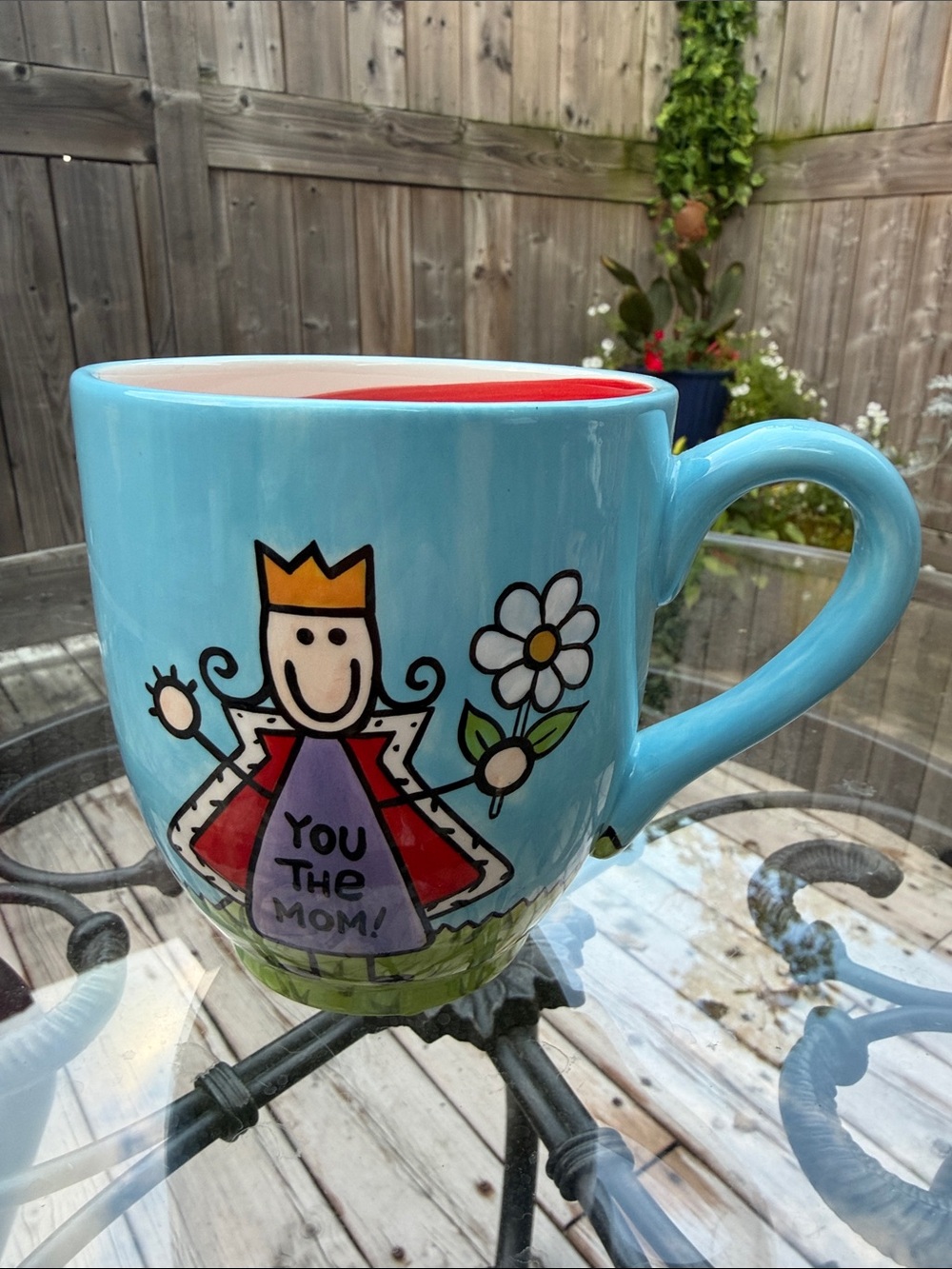 Whimsical Blue 'You the Mom' Ceramic Our name is Mud Mug